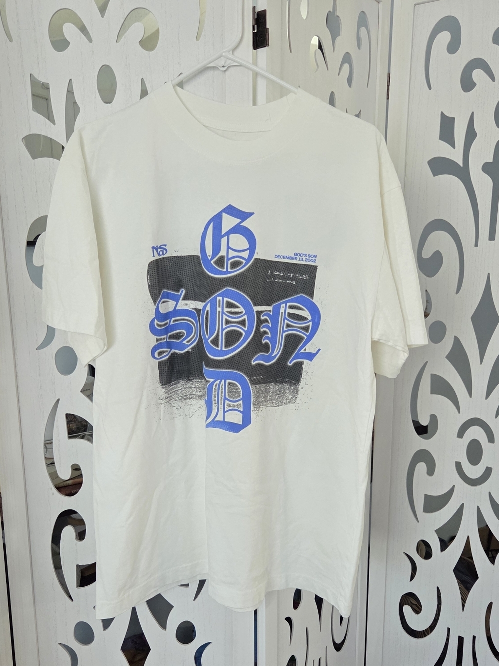 Nas Gods Son Graphic Tee Medium Rap Shirt Double Sided Hip Hop Merch